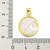 Brass Micro Pave Clear Cubic Zirconia Pendants KK-K354-04G-08-3