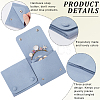 2Pcs Microfiber Cloth Jewelry Storage Bags with Brass Button ABAG-BBC0001-17B-02-6