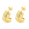 Rack Plating Brass Moon & Star Stud Earrings EJEW-A028-24G-1