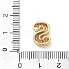 Brass Micro Pave Cubic Zirconia Pendants KK-A300-02G-S-3