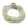 Bohemia Style Glass Beaded Multi-strand Bracelets for Women BJEW-G720-01B-2