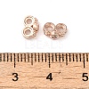 Rack Plating Brass Pave Clear Cubic Zirconia Spacer Bars KK-B088-11A-RG-3