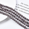 Natural Dyed Yellow Jade Gemstone Bead Strands G-R271-6mm-Y23-2