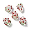 Handmade Foil Lampwork Bumpy Beads Strands FOIL-Z001-05D-2