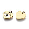 316 Surgical Stainless Steel Enamel Charms STAS-S116-379A-G-2