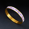 Luminous Golden Stainless Steel Bangles for Women PW-WG1F09E-01-1