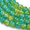 Crackle Glass Beads Strands X-CCG-Q002-8mm-07-3