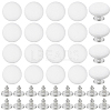 24Pcs Pure Cotton Covered Iron Buttons BUTT-BC0001-19C-1