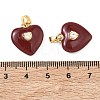 Valentine's Day Brass Micro Pave Clear Cubic Zirconia Pendants KK-C172-25G-3