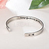 Inspirational Stainless Steel Cuff Bangles for Men Women FS-WG0E735-01-1