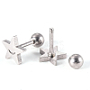 201 Stainless Steel Barbell Cartilage Earrings EJEW-R147-01-2