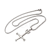 Cross Pendant Necklaces NJEW-C044-04P-2