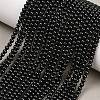 Natural Black Spinel Round Bead Strands G-A130-3mm-32A-1
