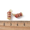 Brass Enamel Charms KK-D336-03G-3