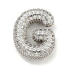 Platinum Plated Brass Micro Pave Cubic Zirconia Pendants KK-L073-001P-G-1
