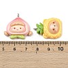 Fruits Theme Opaque Resin Pendants RESI-Z047-02P-3