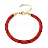 Braided Round Polyester Cord Bracelet Makings FB-CBAEDA0-01G-27-1