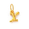 925 Sterling Silver Letter Charms with Jump Rings STER-R008-01G-X-1