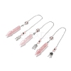Natural Rose Quartz Pointed Dowsing Pendulums G-I322-01P-01-1