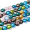 Handmade Silver Foil Glass Beads Strands SL109-1