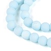 Frosted Opaque Glass Beads Strands GLAA-T032-P8mm-MBB10-3