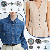 20 Sets 2 Colors Brass Snap Button FIND-GA0003-65-5