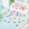 72Pcs 12 Colors UV Plating Transparent Acrylic Pendants OACR-TA0003-86-5