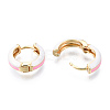 Brass Huggie Hoop Earrings EJEW-S209-07E-4