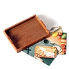 Mini Resin Rectangle Tray with Paper Placemat Model PW-WG1A03F-03-1