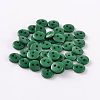 2-Hole Flat Round Resin Sewing Buttons for Costume Design BUTT-E119-36L-14-1