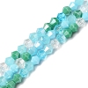 Electroplate Glass Beads Strands EGLA-D018-02F-1