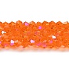 Transparent Electroplate Glass Beads Strands GLAA-F029-2mm-D11-1