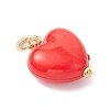Opaque Acrylic Heart Charms PALLOY-MZ00845-3