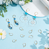 100Pcs 316L Surgical Stainless Steel Leverback Earring Findings STAS-BBC0010-61G-4