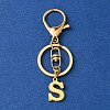 304 Stainless Steel Initial Letter Charm Keychains KEYC-YW00005-19-1