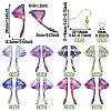 DIY Brass & Epoxy Resin Butterfly Wing Dangle Earring Jewelry Kits DIY-TA0010-65A-4