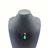 Natural Jade Teardrop Pendant Necklaces SK1018-10-1