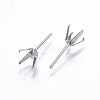 Non-Tarnish 201 Stainless Steel Stud Earring Findings STAS-I095--07P-B-2