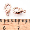 Brass Lobster Claw Clasps KK-YW0004-01A-RG-3