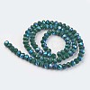 Electroplate Opaque Solid Color Glass Beads Strands X-EGLA-A034-P10mm-L06-2