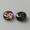 Transparent Electroplated UV Plating Glass Beads GLAA-TAC0024-12C-A-2