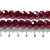 Electroplate Transparent Glass Beads Strands EGLA-A035-T8mm-A02-4