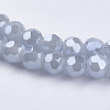Electroplate Glass Beads Strands EGLA-F120-PL-B02-3