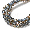 Electroplate Glass Faceted Rondelle Beads Strands EGLA-D020-6x4mm-54-6
