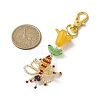 Bees Handmade Glass Seed Beads Pendants Decorations HJEW-MZ00069-4
