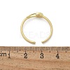 Brass Shell Cuff Rings for Women RJEW-C126-12G-5