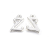 Silver Color Plated Alloy Letter Pendants PALLOY-J718-01S-Z-1