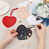 3Pcs 3 Colors Imitation Leather Earring Display Cards EDIS-FG0001-66-3
