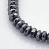 Electroplate Non-magnetic Synthetic Hematite Beads Strands G-J208C-01-1