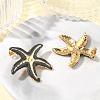 Starfish 304 Stainless Steel Enamel Stud Earrings SA-CBA46AF-23G-3